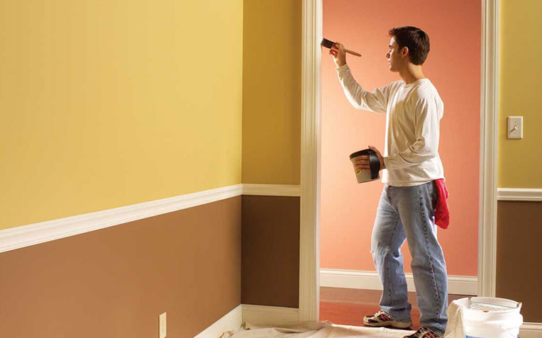 Vibrant abstract painting showcases colorful brush strokes and dynamic composition for home decor.