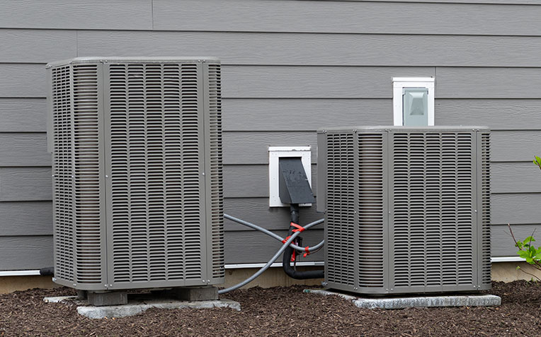HVAC ductwork and furnace in a home renovation project by Global Home Improvements.