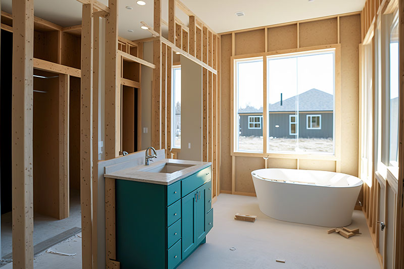 Bathroom with sink, toilet, and tub - tips for planning a successful bathroom upgrade project.